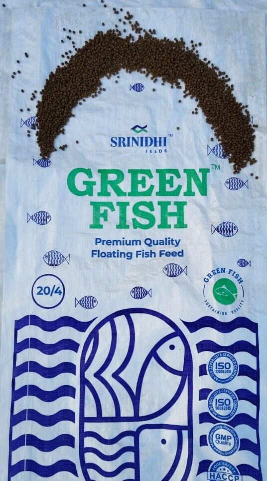 Green Fish 20/4 premium floating fish feed bag