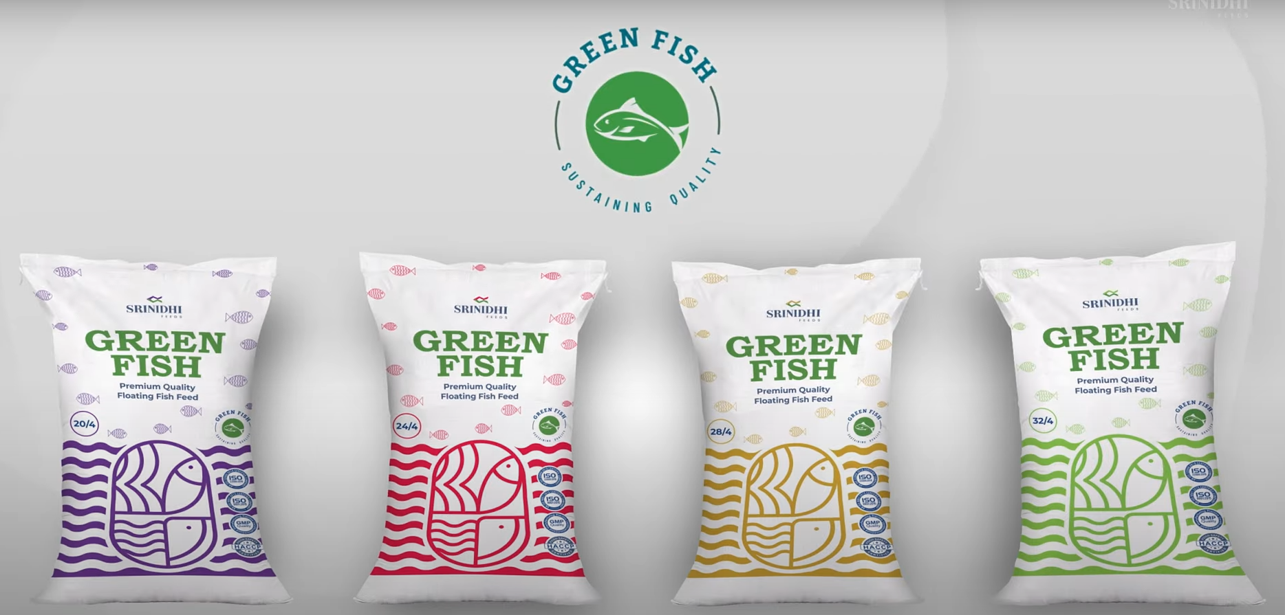 Green Fish premium floating fish feed bags